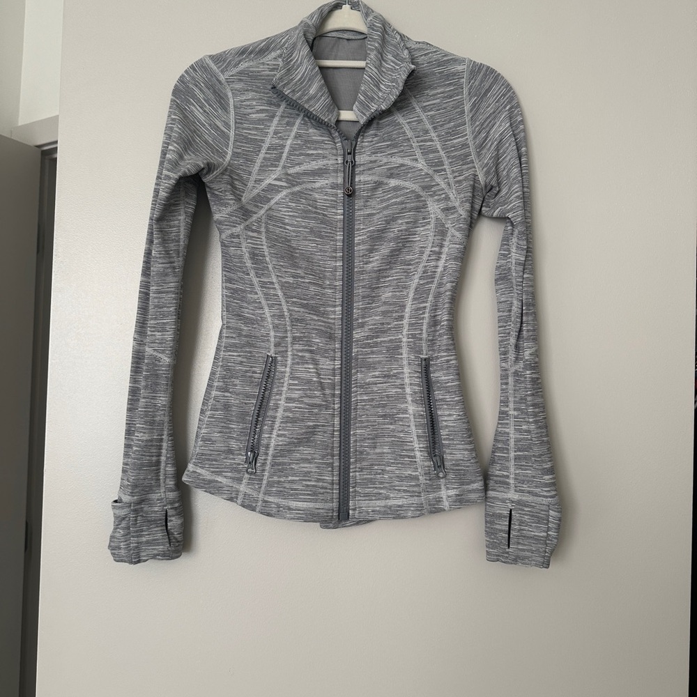 Gray Zip-Up Athletic Jacket